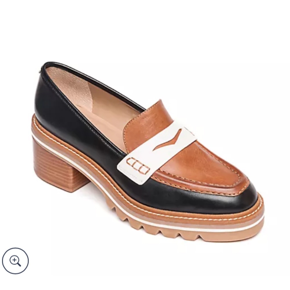 Bernardo Selma Color Blocked Heeled Loafers